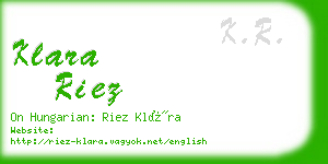 klara riez business card